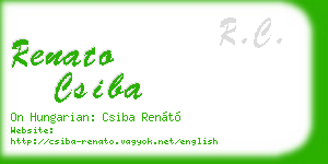 renato csiba business card